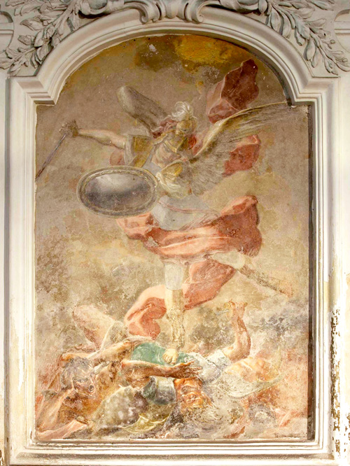 San Michele Arcangelo, affresco, sec. XVIII